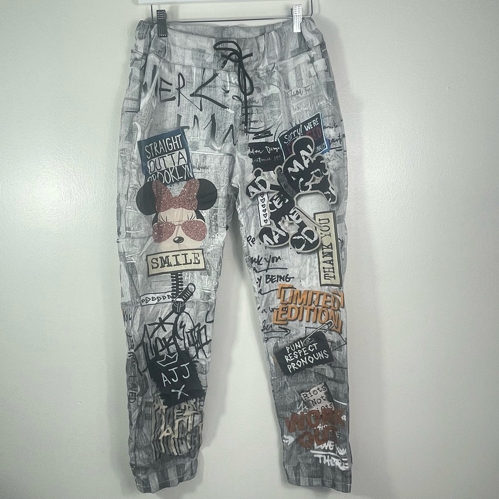 Disney-inspired graffiti art Joggers